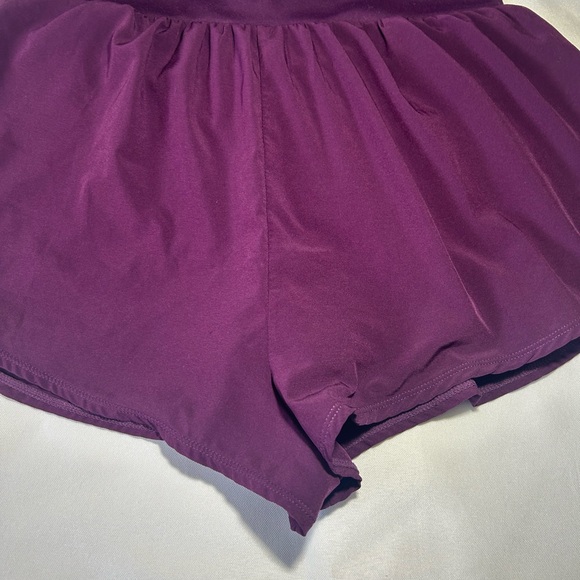 PacSun Plum Purple Athletic Butterfly Shorts w/ Spandex Short Lining Sz S - Picture 4 of 4